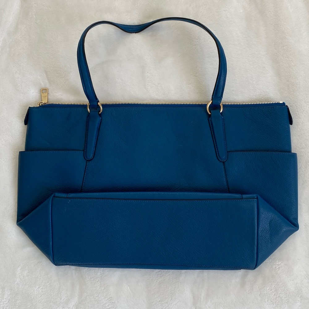 Coach Blue Leather Women's Shoulder Bag Tote - Picture 8 of 12